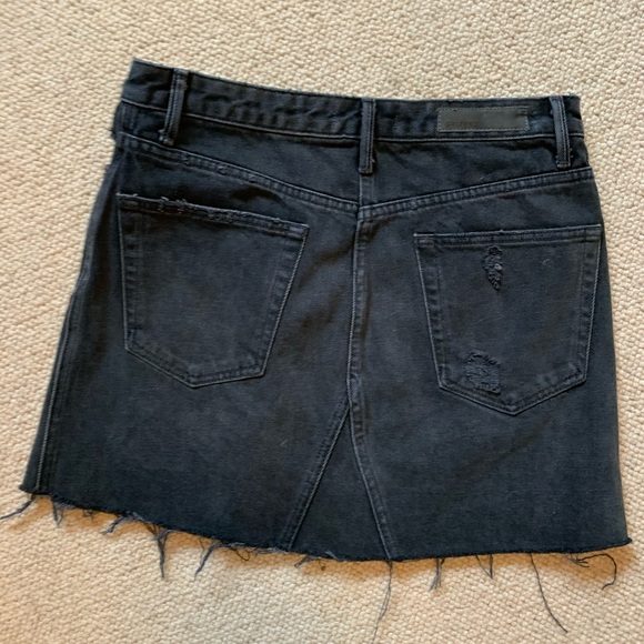 Black highrise denim skirt - Picture 6 of 7